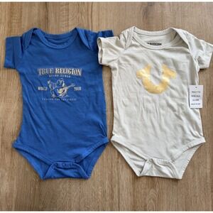 True Religion One Piece Baby Bodysuit  Bundle Set 12-18 Months New